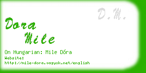 dora mile business card
